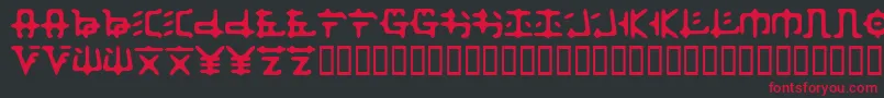 Zaibtsu Font – Red Fonts on Black Background