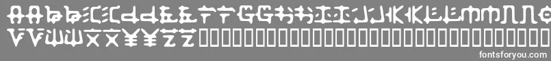 フォントZaibtsu – 灰色の背景に白い文字