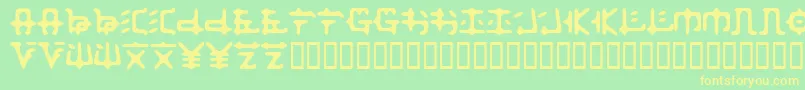 More about Zaibtsu Font Zaibtsu Font – Yellow Fonts on Green Background
