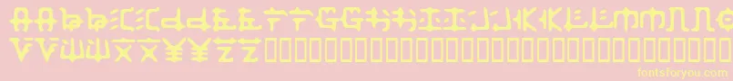 Zaibtsu Font – Yellow Fonts on Pink Background