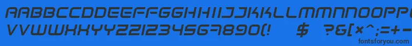 Spacefri Font – Black Fonts on Blue Background