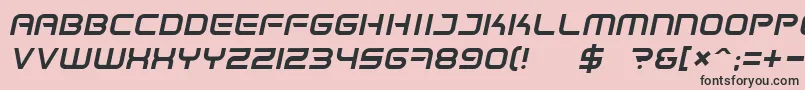 Fonte Spacefri – fontes pretas em um fundo rosa