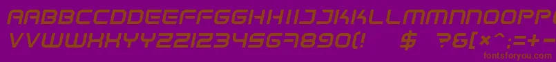 Spacefri Font – Brown Fonts on Purple Background