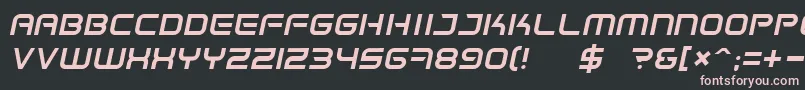 Weitere Informationen zur Spacefri-Schriftart Spacefri-Schriftart – Rosa Schriften auf schwarzem Hintergrund