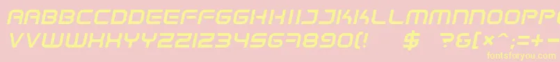 Spacefri Font – Yellow Fonts on Pink Background