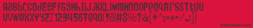 Bartonbus Font – Black Fonts on Red Background