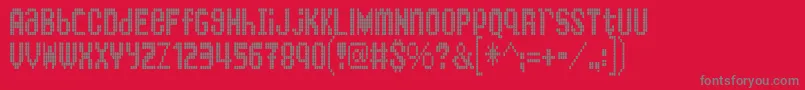 Bartonbus Font – Gray Fonts on Red Background