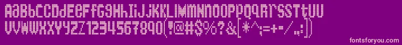 Bartonbus-Schriftart – Rosa Schriften auf violettem Hintergrund