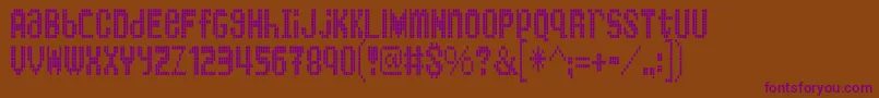Bartonbus Font – Purple Fonts on Brown Background