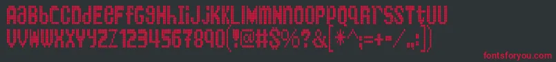 Bartonbus Font – Red Fonts on Black Background