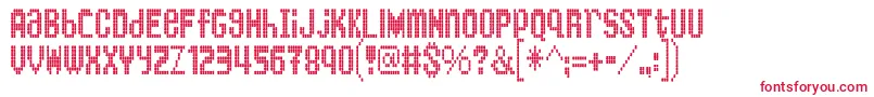 Bartonbus Font – Red Fonts on White Background