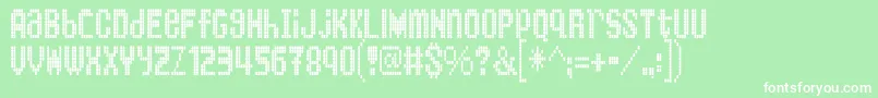 Bartonbus Font – White Fonts on Green Background