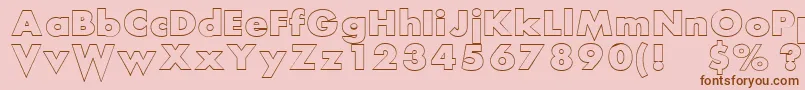 ScreamAlternativeOutlined Font – Brown Fonts on Pink Background