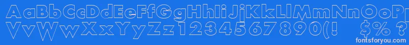 ScreamAlternativeOutlined Font – Pink Fonts on Blue Background
