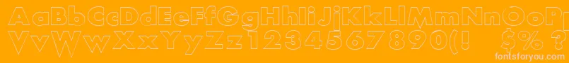 ScreamAlternativeOutlined Font – Pink Fonts on Orange Background