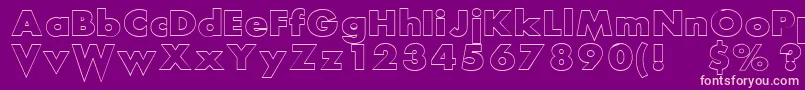 ScreamAlternativeOutlined Font – Pink Fonts on Purple Background