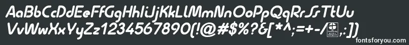 QuesatBoldItalicDemo Font – White Fonts on Black Background