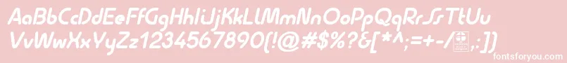 QuesatBoldItalicDemo Font – White Fonts on Pink Background