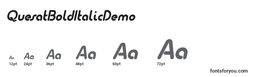 QuesatBoldItalicDemo Font Sizes