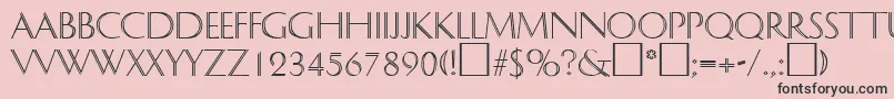 DelphinRegular Font – Black Fonts on Pink Background