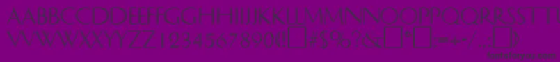 Czcionka DelphinRegular – czarne czcionki na fioletowym tle