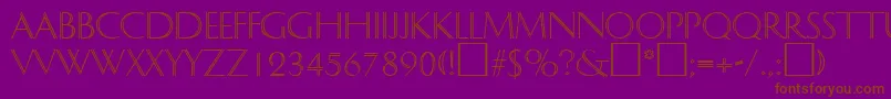 DelphinRegular Font – Brown Fonts on Purple Background