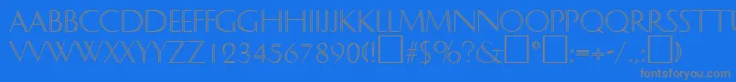 DelphinRegular Font – Gray Fonts on Blue Background