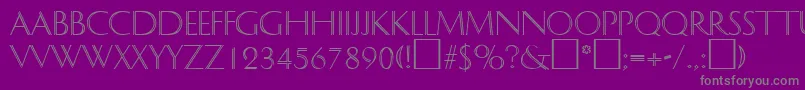 DelphinRegular Font – Gray Fonts on Purple Background