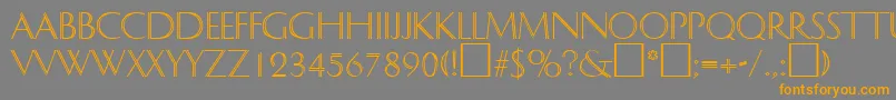 DelphinRegular-Schriftart – Orangefarbene Schriften auf grauem Hintergrund