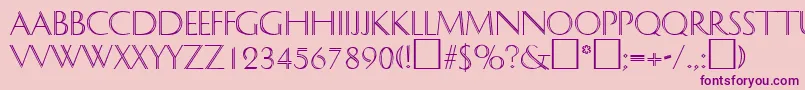 DelphinRegular Font – Purple Fonts on Pink Background