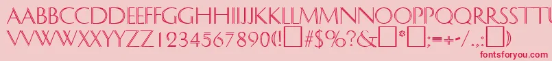 DelphinRegular Font – Red Fonts on Pink Background