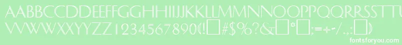 DelphinRegular Font – White Fonts on Green Background