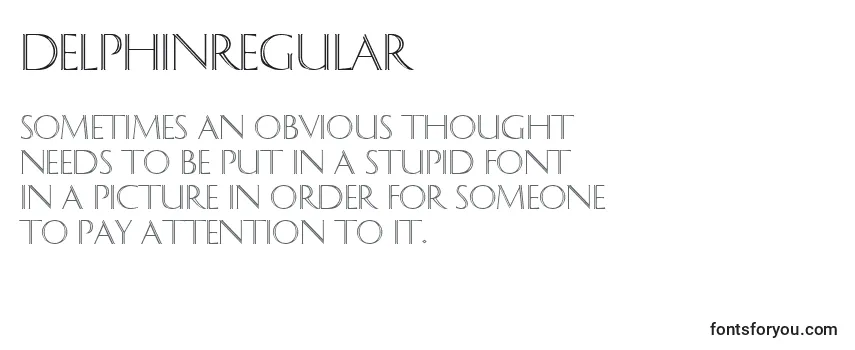 Review of the DelphinRegular Font