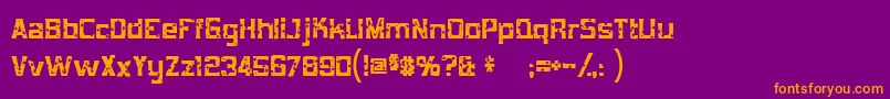 Mobconcr Font – Orange Fonts on Purple Background