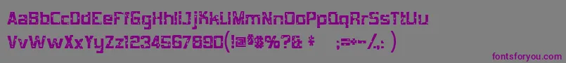 フォントMobconcr – 紫色のフォント、灰色の背景