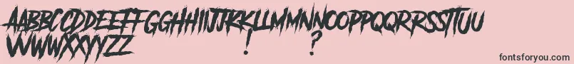 AnotherDangerDemo Font – Black Fonts on Pink Background