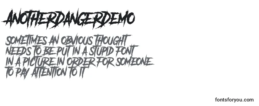 Review of the AnotherDangerDemo Font
