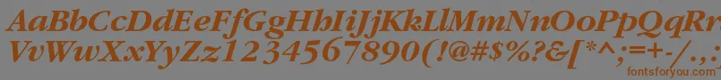 GaramondcBolditalic Font – Brown Fonts on Gray Background