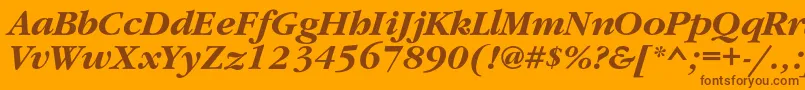 GaramondcBolditalic Font – Brown Fonts on Orange Background