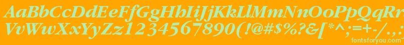 More about GaramondcBolditalic Font GaramondcBolditalic Font – Green Fonts on Orange Background