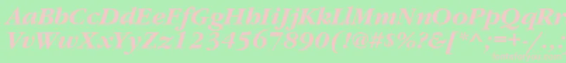 GaramondcBolditalic Font – Pink Fonts on Green Background