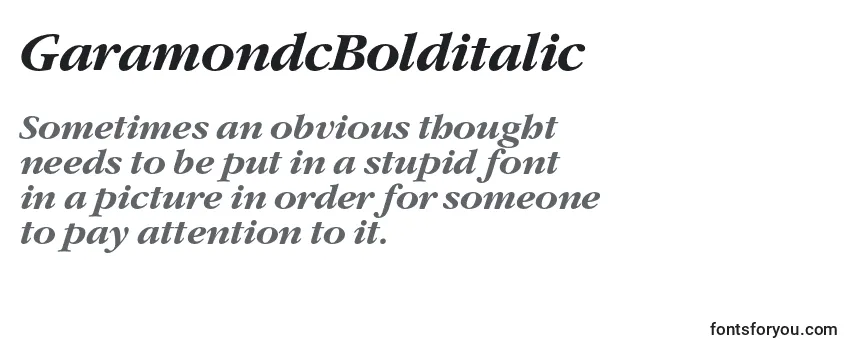 GaramondcBolditalic Font