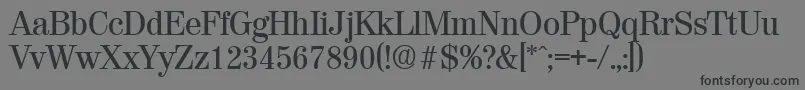 Шрифт ValenciaMedium – чёрные шрифты на сером фоне