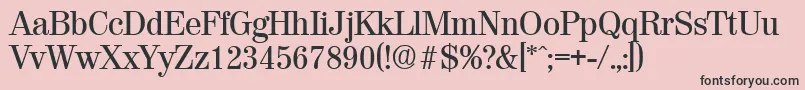 ValenciaMedium Font – Black Fonts on Pink Background