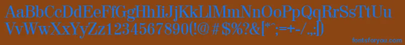 ValenciaMedium Font – Blue Fonts on Brown Background