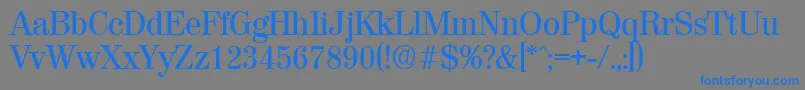 ValenciaMedium Font – Blue Fonts on Gray Background