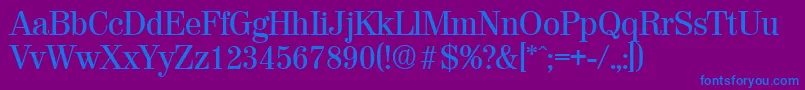 ValenciaMedium Font – Blue Fonts on Purple Background