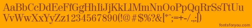 Шрифт ValenciaMedium – коричневые шрифты на оранжевом фоне
