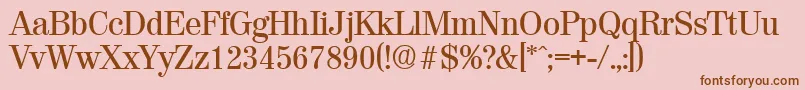 Шрифт ValenciaMedium – коричневые шрифты на розовом фоне