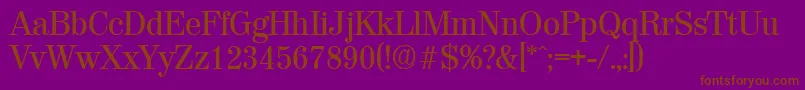 Шрифт ValenciaMedium – коричневые шрифты на фиолетовом фоне